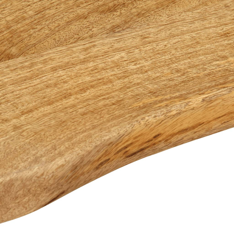 Tischplatte mit Baumkante 60x40x2,5 cm Massivholz Mango