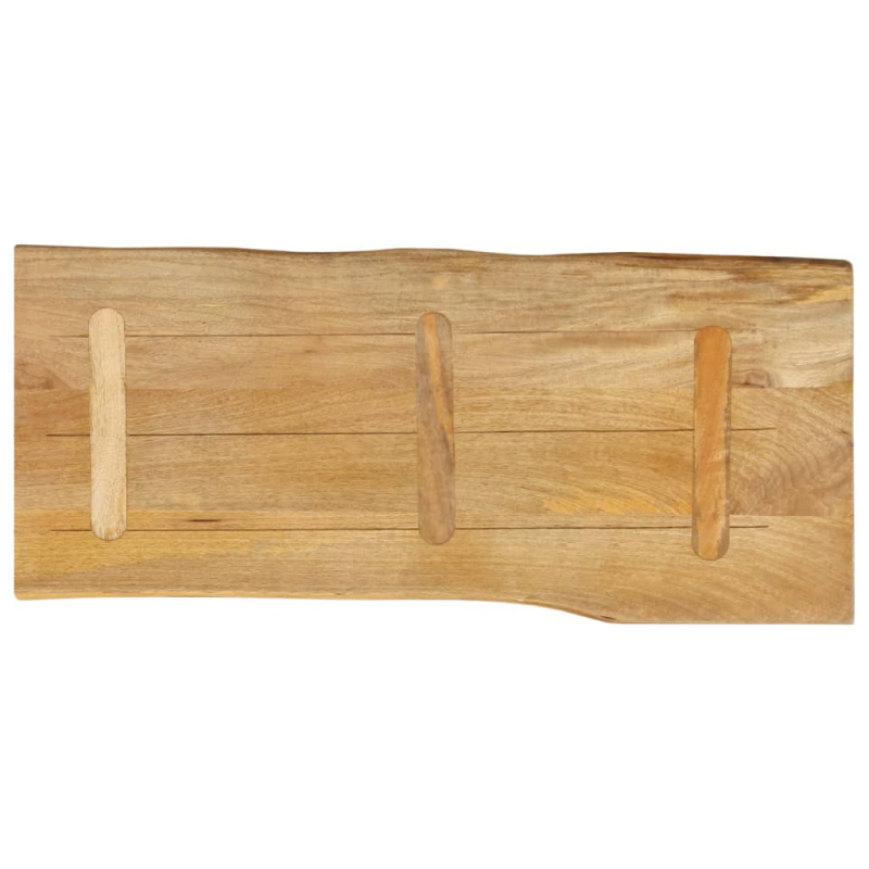 Tischplatte mit Baumkante 100x40x2,5 cm Massivholz Mango