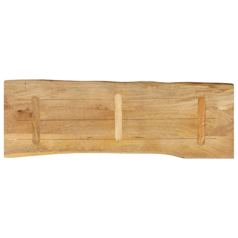 Tischplatte mit Baumkante 110x40x2,5 cm Massivholz Mango