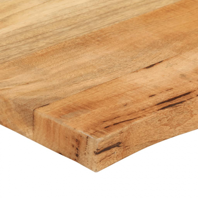 Tischplatte mit Baumkante 140x60x3,8 cm Massivholz Mango