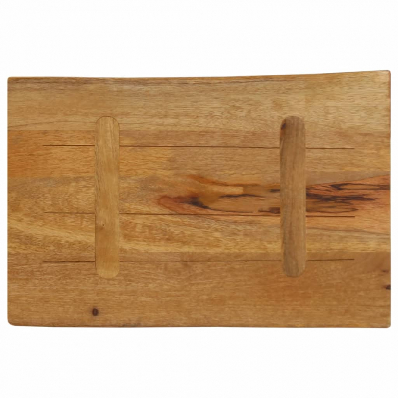 Tischplatte mit Baumkante 70x40x2,5 cm Massivholz Mango
