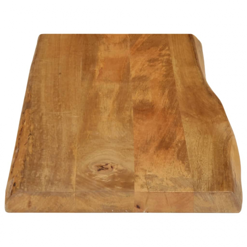 Tischplatte mit Baumkante 80x40x2,5 cm Massivholz Mango