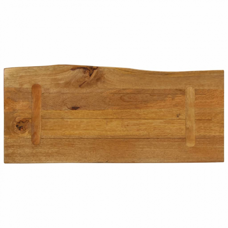 Tischplatte mit Baumkante 80x40x2,5 cm Massivholz Mango
