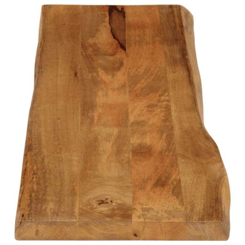 Tischplatte mit Baumkante 180x40x2,5 cm Massivholz Mango