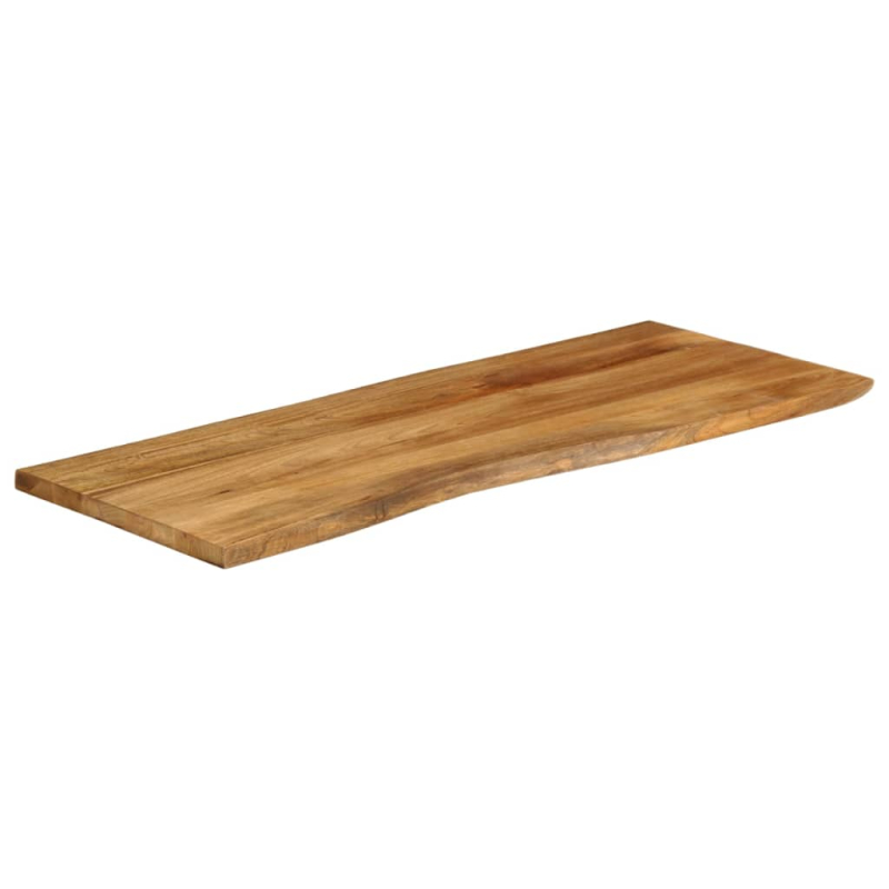 Tischplatte mit Baumkante 140x60x2,5 cm Massivholz Mango