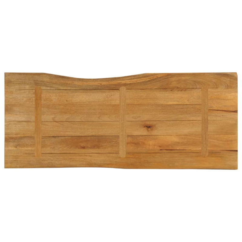 Tischplatte mit Baumkante 140x60x2,5 cm Massivholz Mango