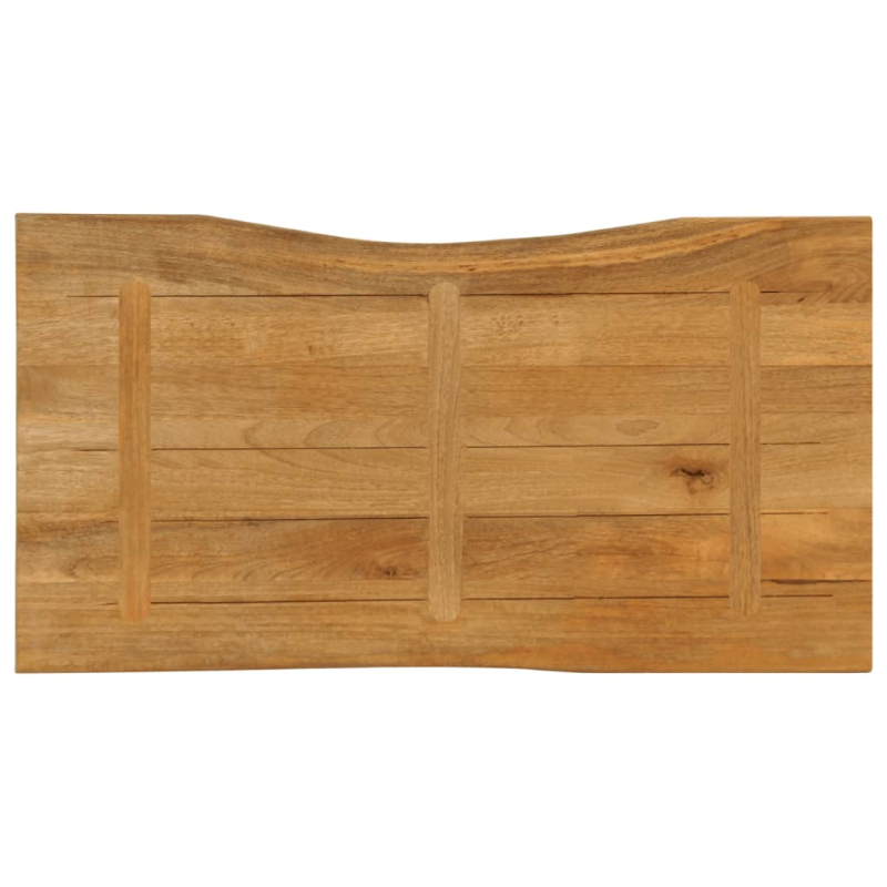Tischplatte mit Baumkante 120x60x3,8 cm Massivholz Mango