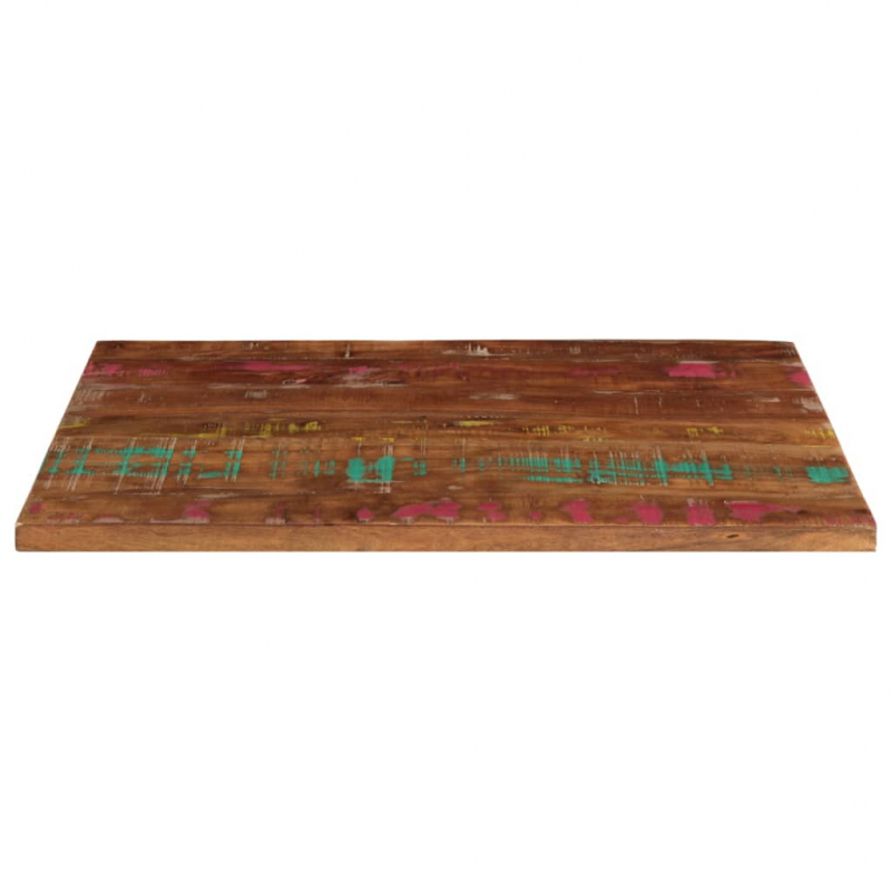 Tischplatte 80x50x3,8 cm Rechteckig Altholz Massiv