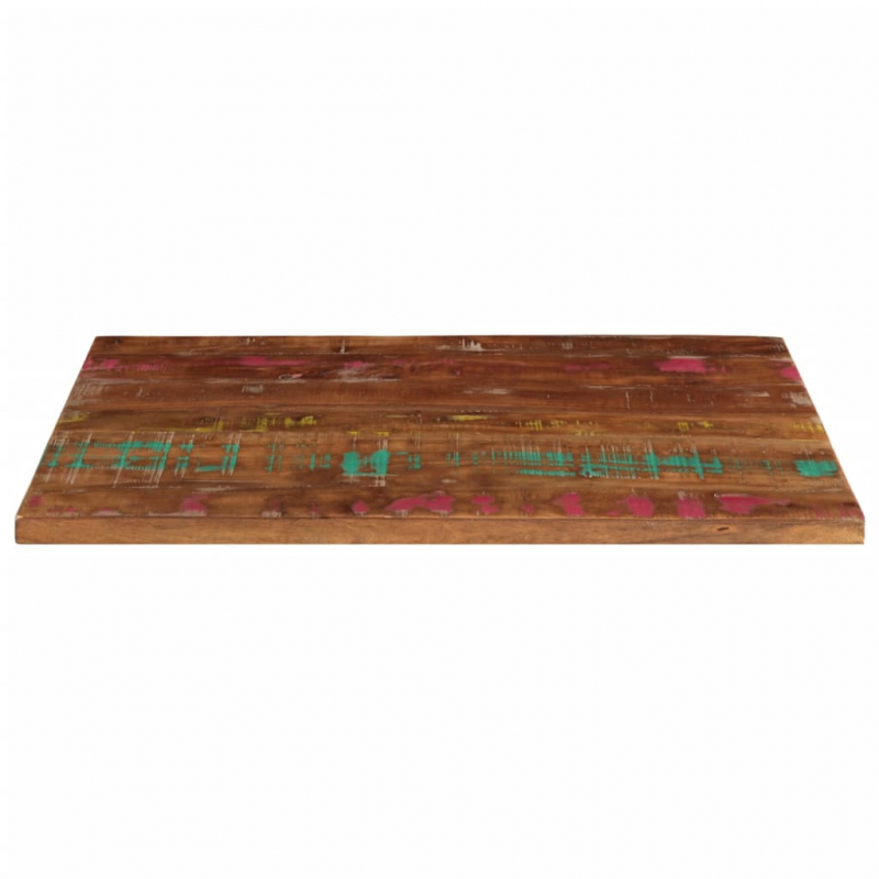 Tischplatte 80x60x3,8 cm Rechteckig Altholz Massiv