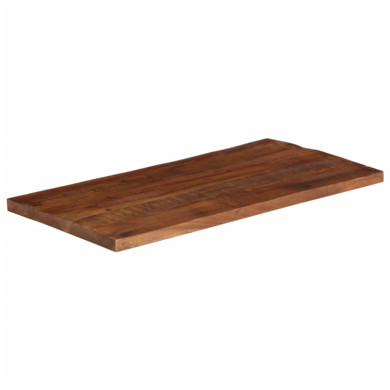 Tischplatte 100x50x2,5 cm Rechteckig Altholz Massiv