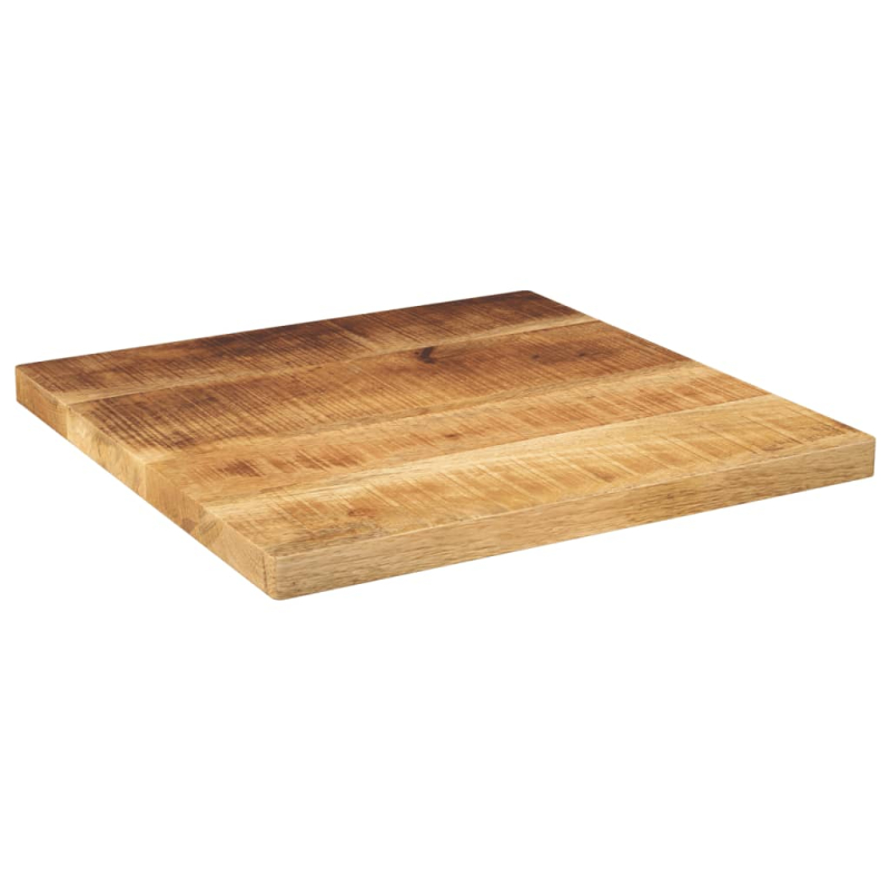Tischplatte 50x50x2,5 cm Quadratisch Raues Massivholz Mango