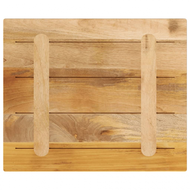 Tischplatte 60x50x2,5 cm Rechteckig Raues Massivholz Mango