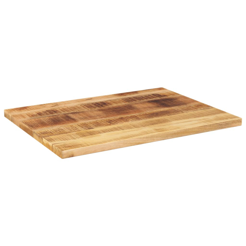 Tischplatte 70x50x2,5 cm Rechteckig Raues Massivholz Mango