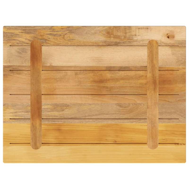 Tischplatte 70x50x2,5 cm Rechteckig Raues Massivholz Mango
