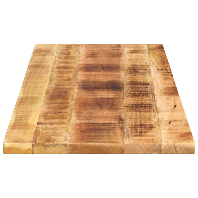 Tischplatte 140x60x2,5 cm Rechteckig Raues Massivholz Mango