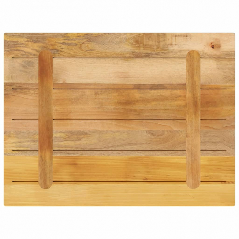 Tischplatte 80x70x1,5 cm Rechteckig Raues Massivholz Mango