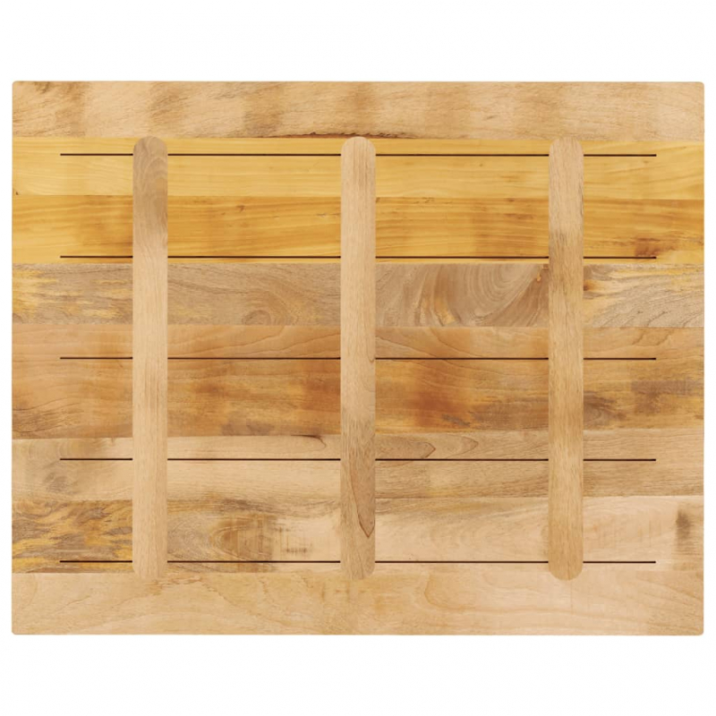 Tischplatte 90x80x2,5 cm Rechteckig Raues Massivholz Mango