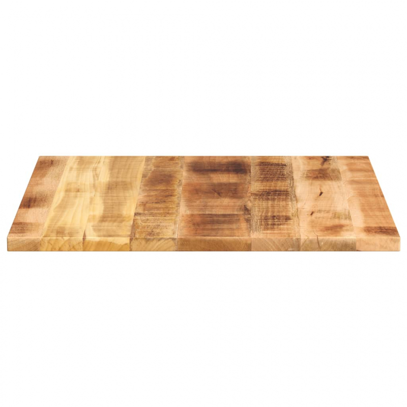 Tischplatte 90x90x2,5 cm Quadratisch Raues Massivholz Mango