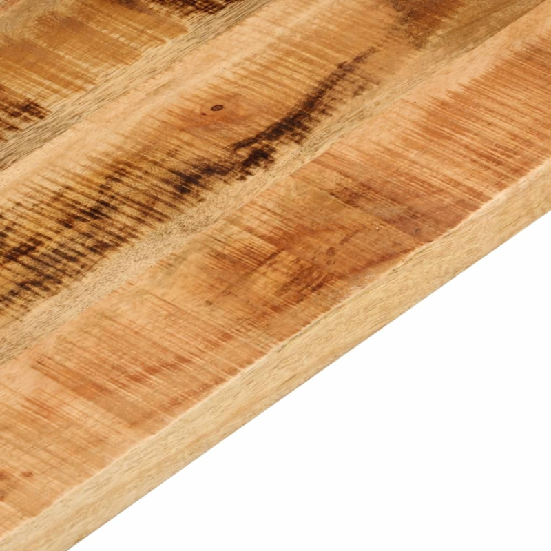 Tischplatte 140x60x3,8 cm Rechteckig Raues Massivholz Mango