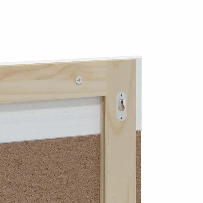 Badspiegel mit Ablage BERG Weiß 60x12x70 cm Massivholz