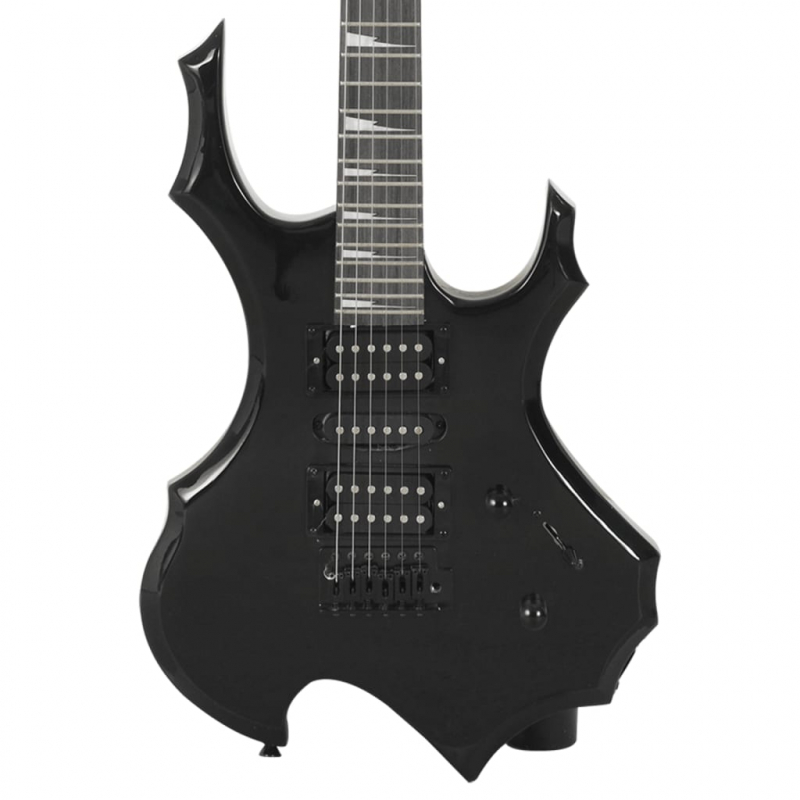 E-Gitarre für Anfänger mit Tasche Schwarz 4/4 39