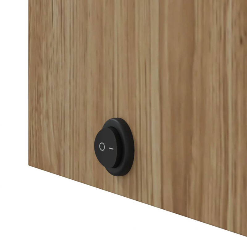 Spiegelschrank mit LED-Beleuchtung Eichenoptik 45x13x52 cm