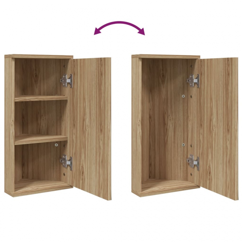 Eck-Spiegelschrank Eichen-Optik 30x24x60 cm