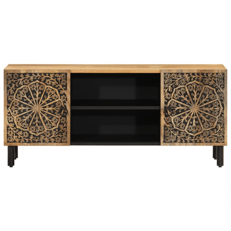 TV-Schrank 105x33x46 cm Massivholz Mango