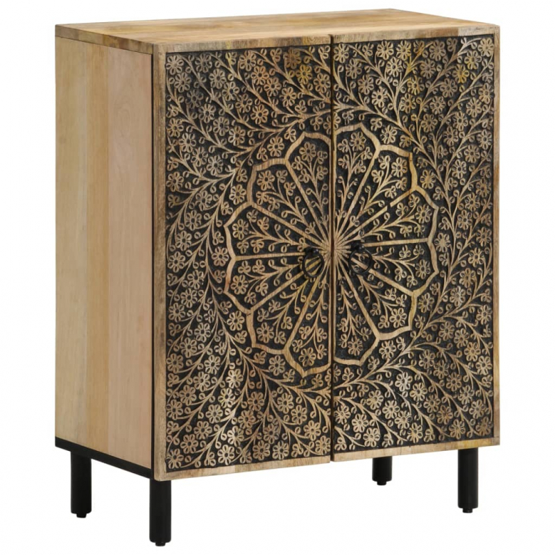 Beistellschrank 60x33x75 cm Massivholz Mango