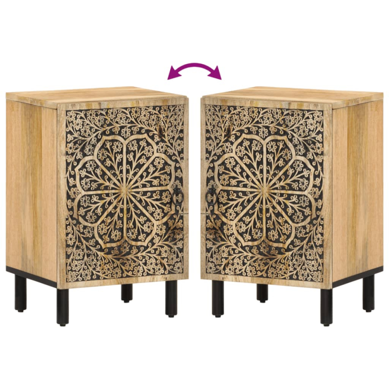 Badschrank 38x33x58 cm Massivholz Mango