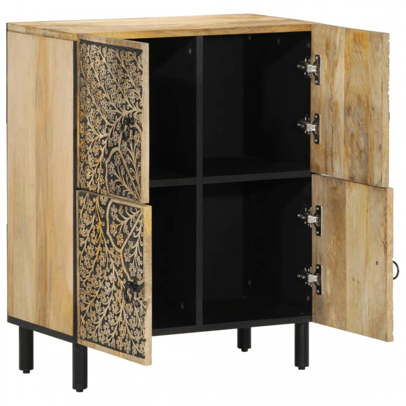 Beistellschrank 60x33x75 cm Massivholz Mango