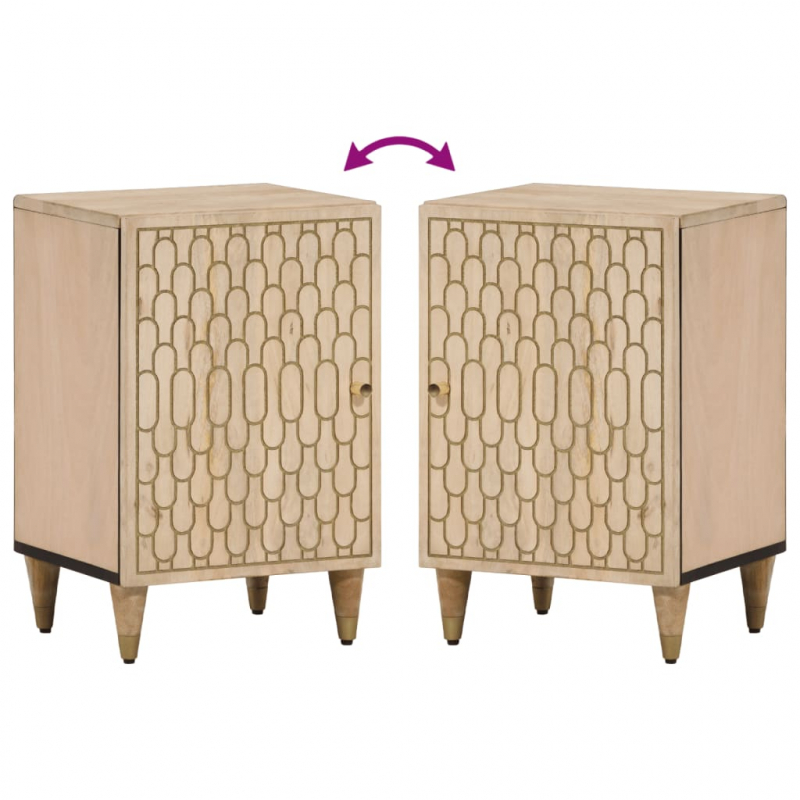 Badschrank 38x33x58 cm Massivholz Mango