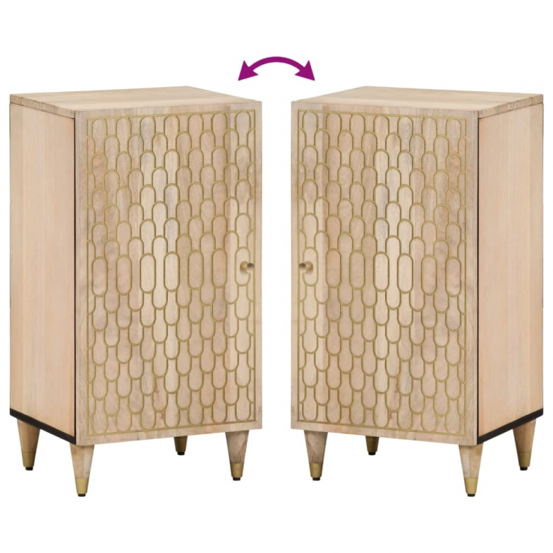 Beistellschrank 40x33x75 cm Massivholz Mango