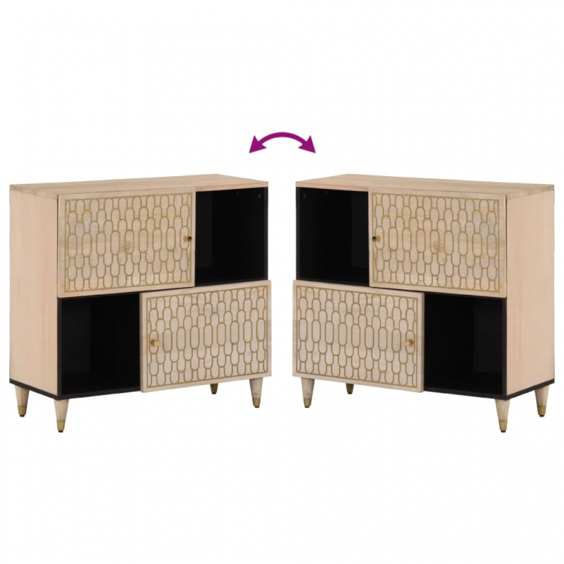 Beistellschrank 80x33x75 cm Massivholz Mango