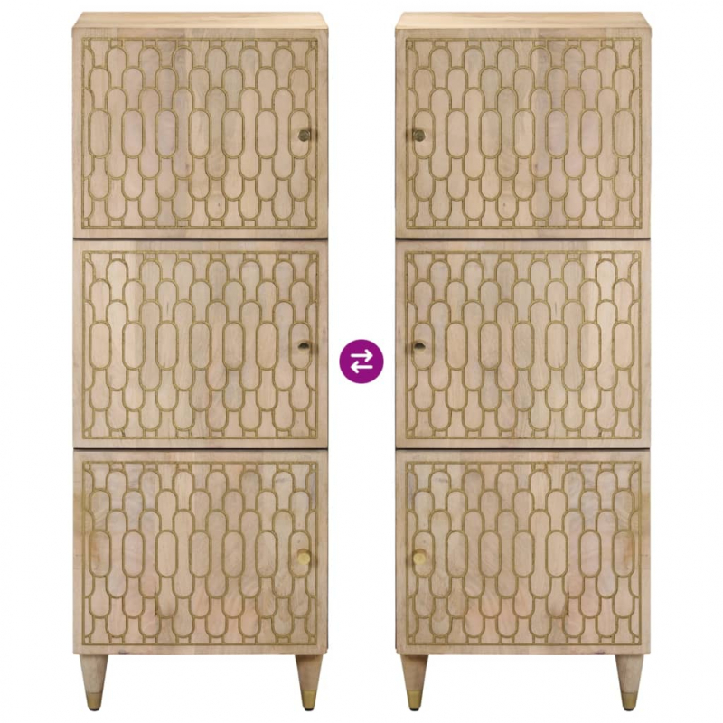Highboard 40x33x110 cm Massivholz Mango