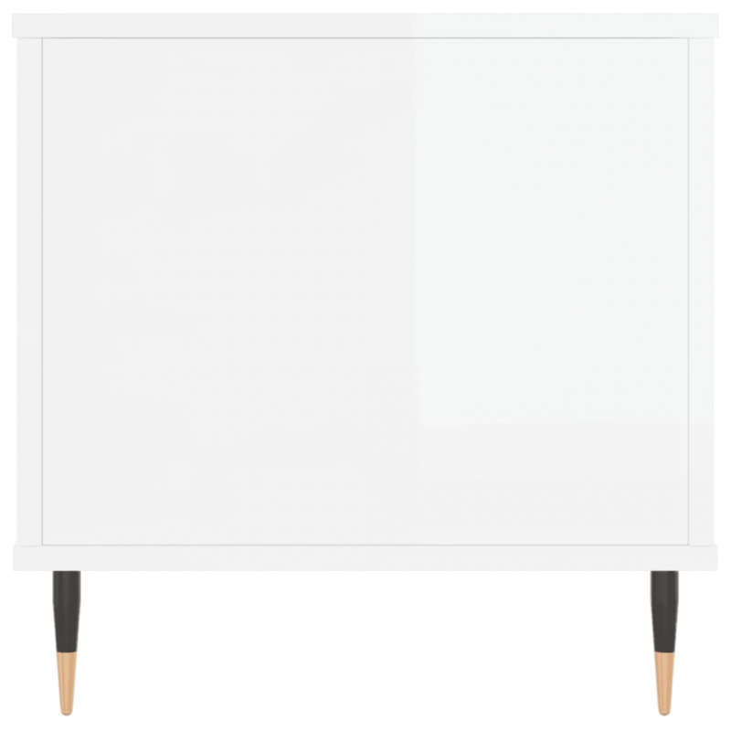 Couchtisch Hochglanz-Weiß 90x44,5x45 cm Holzwerkstoff