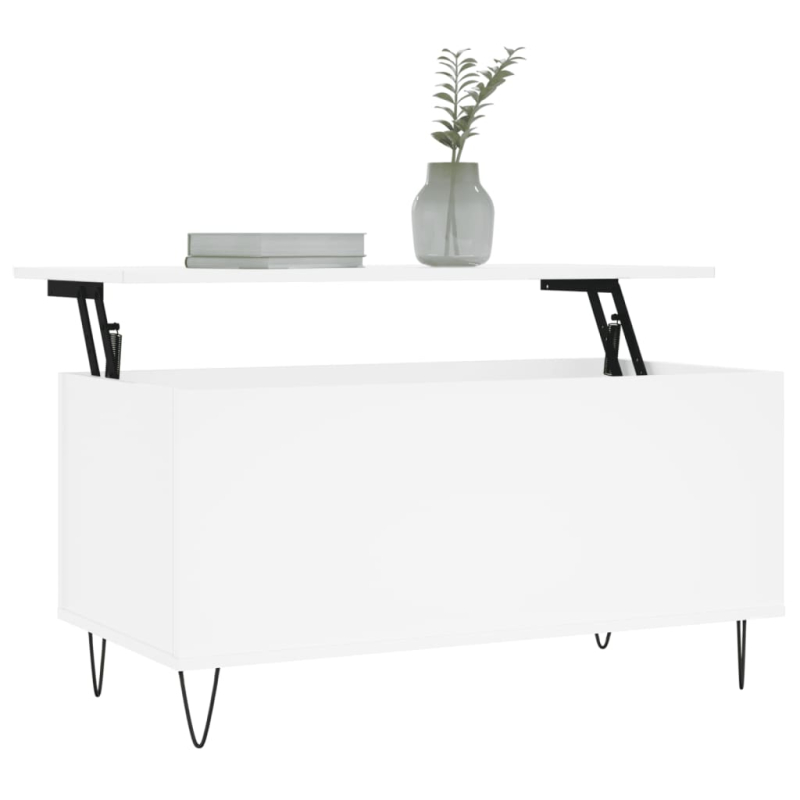 Couchtisch Weiß 90x44,5x45 cm Holzwerkstoff