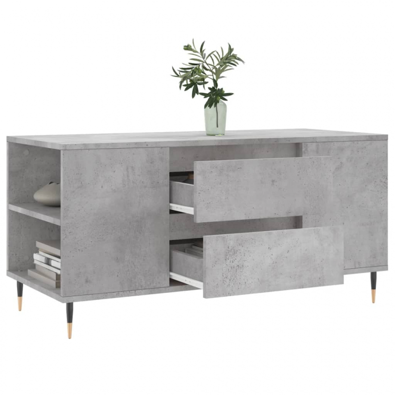 Couchtisch Betongrau 102x44,5x50 cm Holzwerkstoff