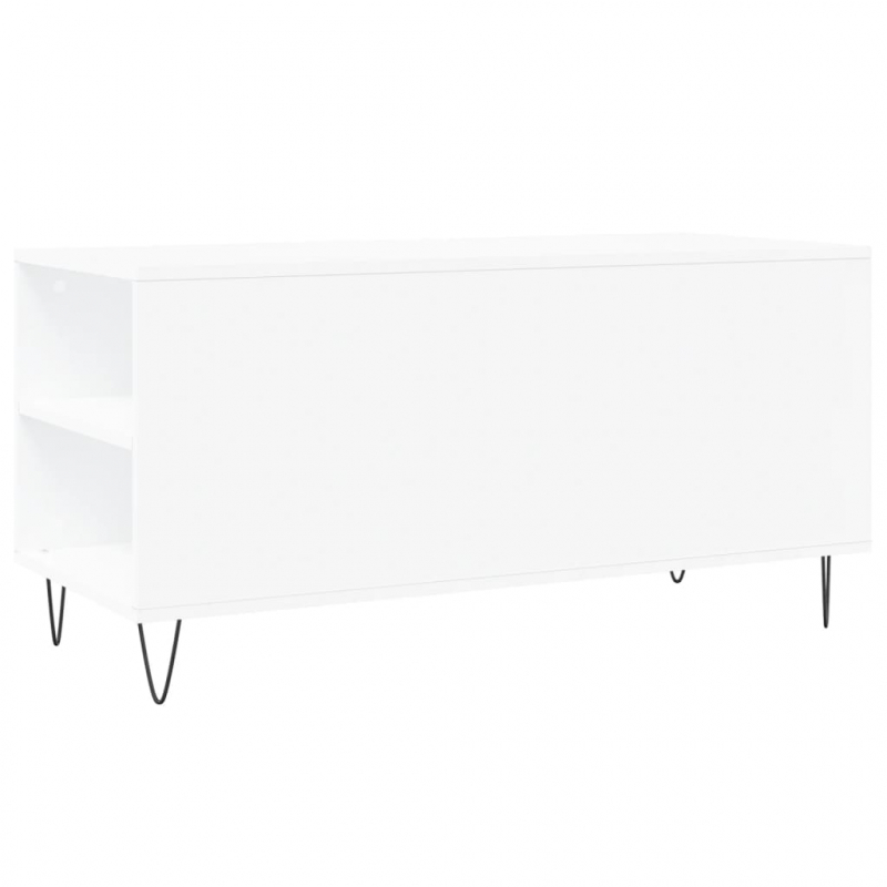 Couchtisch Weiß 102x44,5x50 cm Holzwerkstoff