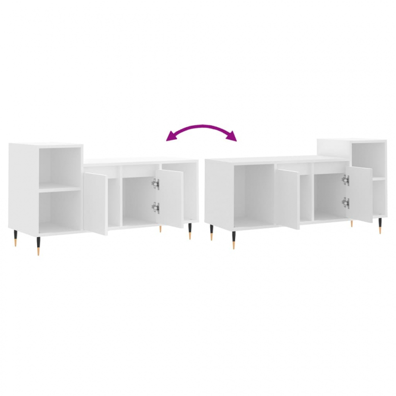 TV-Schrank Weiß 100x35x55 cm Holzwerkstoff