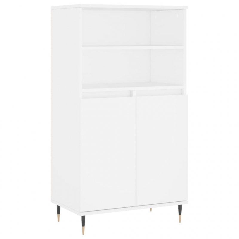 Highboard Weiß 60x36x110 cm Holzwerkstoff