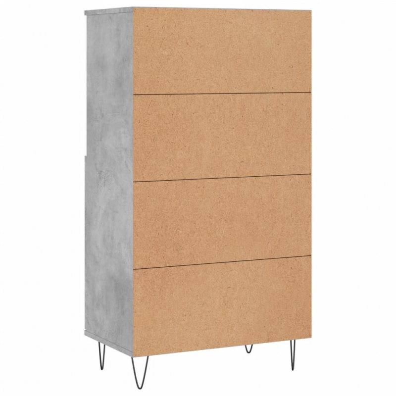 Highboard Betongrau 60x36x110 cm Holzwerkstoff