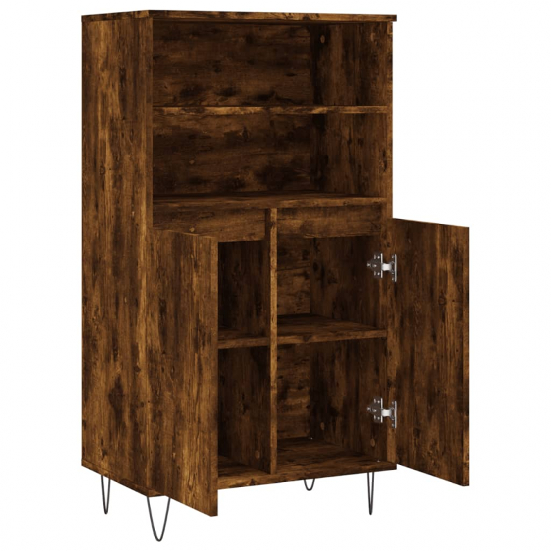 Highboard Räuchereiche 60x36x110 cm Holzwerkstoff