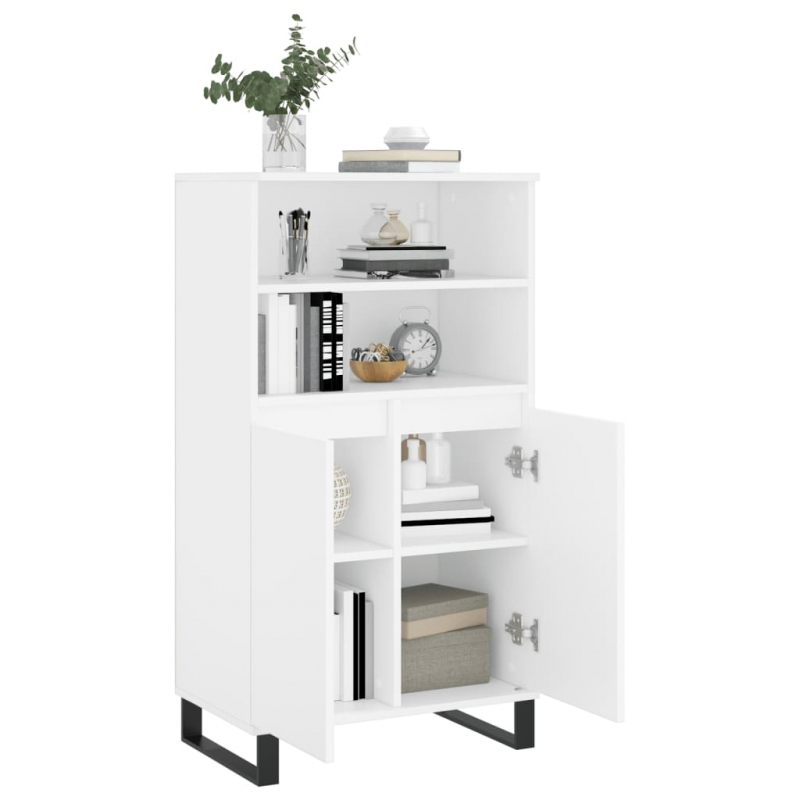 Highboard Weiß 60x36x110 cm Holzwerkstoff