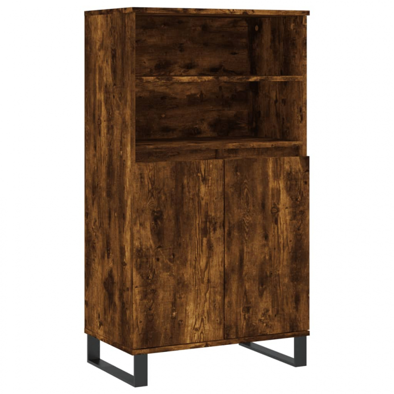 Highboard Räuchereiche 60x36x110 cm Holzwerkstoff