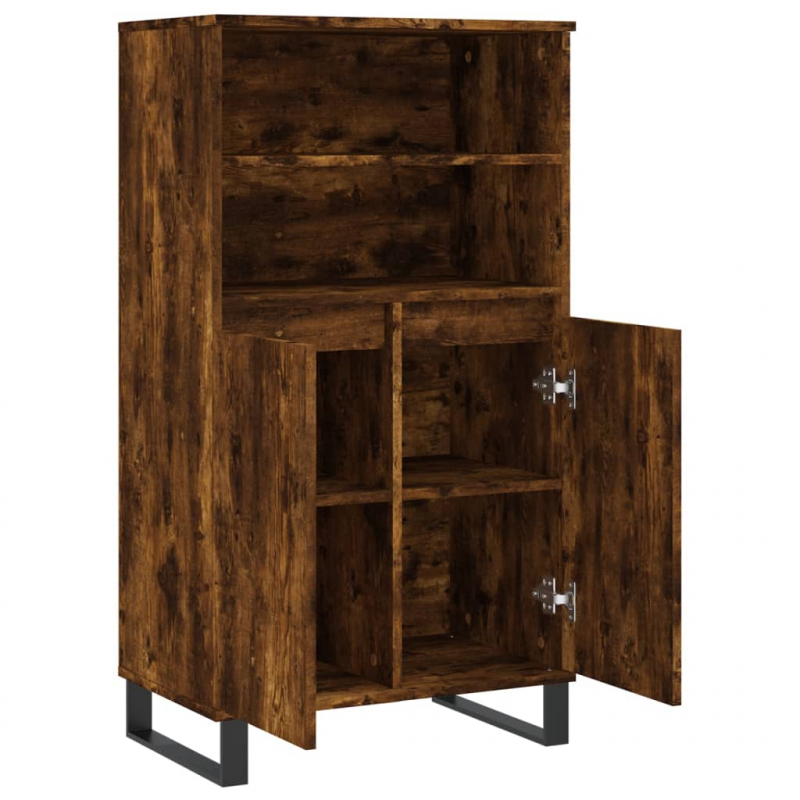Highboard Räuchereiche 60x36x110 cm Holzwerkstoff