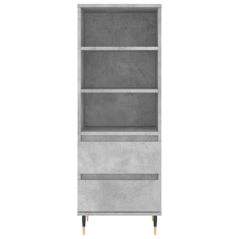 Highboard Betongrau 40x36x110 cm Holzwerkstoff