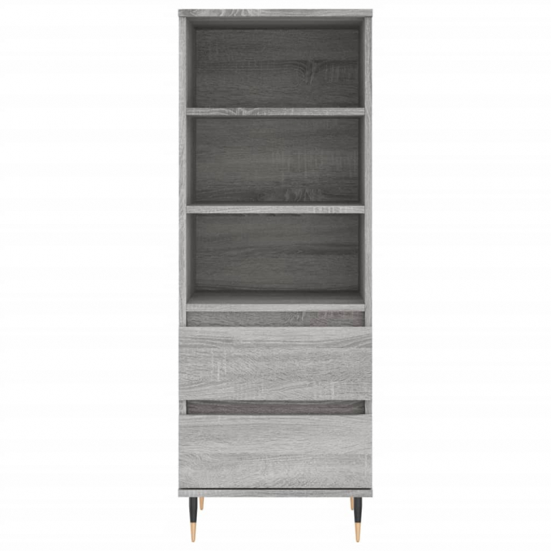 Highboard Grau Sonoma 40x36x110 cm Holzwerkstoff