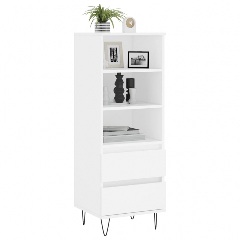 Highboard Weiß 40x36x110 cm Holzwerkstoff