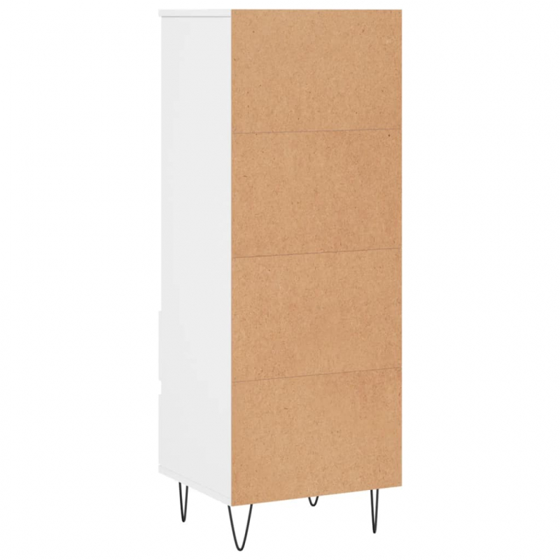 Highboard Weiß 40x36x110 cm Holzwerkstoff
